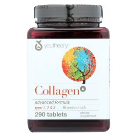 Collagen Tablets - by Youtheory - Advanced Formula (Types 1, 2 and 3) - 290 Tablets